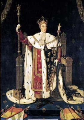 Jean Auguste Dominique Ingres Portrait of the King Charles X of France in coronation robes oil painting picture